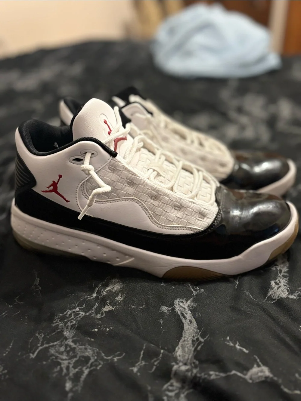 Jordan High Top Sneakers - Black, White & Red